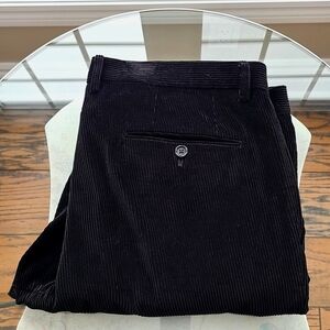 DOLCE & GABBANA Velvet Corduroy Pants - Fit 40" Waist, Black